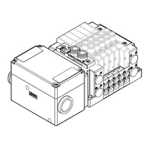 SS5Y3-12TC SS5Y3-12TC, 3000 Series Manifold, Terminal Block Box (IP67) Spring Type, Top Ported
