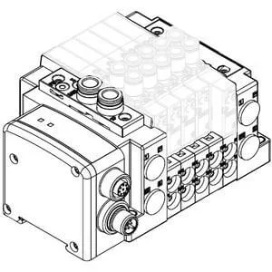 SS5Y3-12SA2 SS5Y3-12SA2, 3000 Series Manifold for Series EX500 Gateway Serial Transmission System (IP67), Top Ported