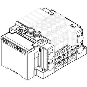 SS5Y3-12S3 SS5Y3-12S3, 3000 Series Manifold for Series EX120 Integrated (Output) Serial Transmission System (IP20), Top Ported