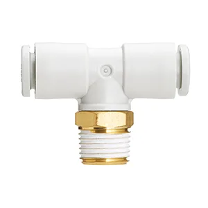 KQ2T One Touch Fitting, General Purpose, Tube-Male Thread Connection, Male Branch Tee - KQ2T