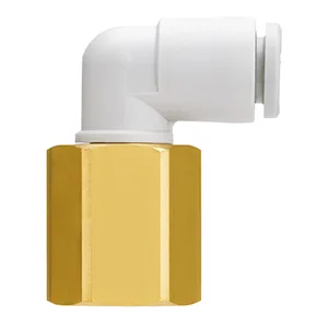 KQ2LF One Touch Fitting, General Purpose, Tube-Female Thread Connection, Female Elbow - KQ2LF