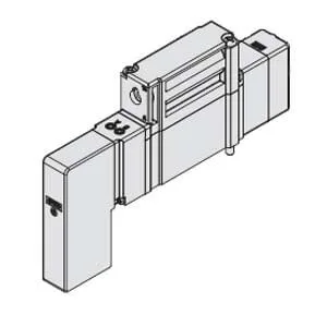 SY530*-E SY530*-E, 5 Port Solenoid valf ile Residual Basınç Release Valf