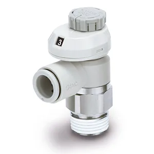 AS*FSM/FSC Speed Controllers, Low Speed, One-touch Fitting, With Push-lock & Indicator, Elbow/Universal - AS*FSM/FSC