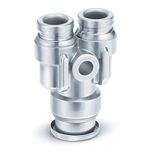 KQG2U One Touch Bağlantı elemanı, 316 Paslanmaz çelik, Different Diameter Union Y - KQG2U