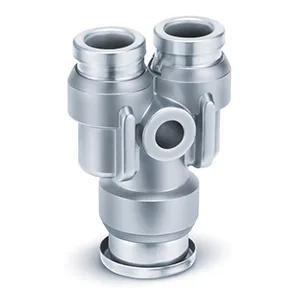KQB2U One Touch Bağlantı elemanı, Hortum-Male Thread Connection, Metric Boyut M, R, Rc, Different Diameter Union Y - KQB2U