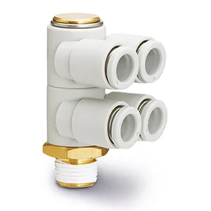 KQ2ZD One Touch Bağlantı elemanı, General Purpose, Hortum-Male Thread Connection, Double Branch Universal Male Elbow - KQ2ZD