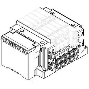 SS5Y3-10S3 SS5Y3-10S3, 3000 Series Manifold for Series EX120 Integrated (Output) Serial Transmission System (IP20), Side Ported