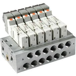 SS5Y3 SS5Y3, 3000 Series, Bar Stock Manifold, Individual Wiring