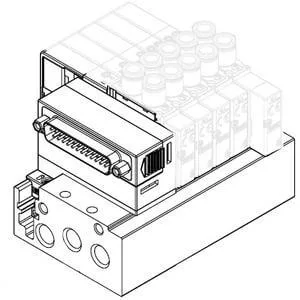 SS5Y5-52 SS5Y5-52, 5000 Series Manifold, D-sub Konnektör, Flat Ribbon Kablo (IP40)