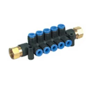 Port A One-touch Fitting, Port B Rc(PT) Female Thread KM12, One-touch Fittings Manifold Series - Port A One-touch Fitting, Port B Rc(PT) Female Thread