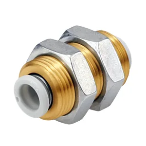 KQ2E*-00 One Touch Fitting, General Purpose, Tube-Tube Connection, Bulkhead Union - KQ2E*-00