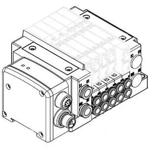 SS5Y3-10SA2 SS5Y3-10SA2, 3000 Series Manifold for Series EX500 Gateway Serial Transmission System (IP67), Side Ported