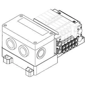 SS5Y3-10S4 SS5Y3-10S4, 3000 Series Manifold for Series EX126 Integrated (Output) Serial Transmission System (IP67), Side Ported
