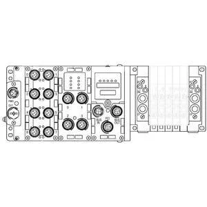 SS5Y3-12S6 SS5Y3-12S6, 3000 Series Manifold for Series EX600 Integrated (I/O) Serial Transmission System (Fieldbus) (IP67), Top Ported