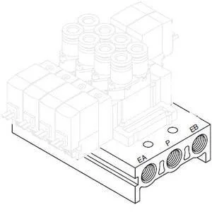 SS5Y5 SS5Y5, 5000 Series, Bar Stock Manifold, Individual Wiring
