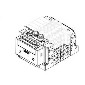 SS5Y3-12 SS5Y3-12, 3000 Series Manifold, D-sub Konnektör, Flat Ribbon Kablo (IP40), Top Ported