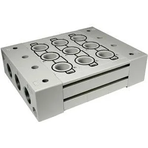 SS5Y9-23* SS5Y9-23*, 9000 Series, Stacking Manifold, DIN Rail Mount (option), Body Ported