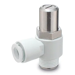 AS*2*1F-D Speed Controllers, General Purpose, One-touch Fitting, Flat Head Screwdriver Adjusting, Elbow - AS*2*1F-D