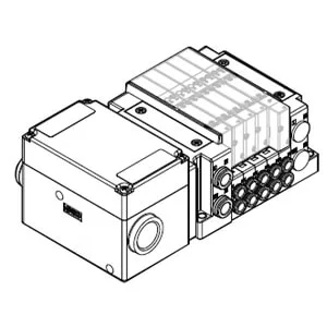 SS5Y3-10TC SS5Y3-10TC, 3000 Series Manifold, Terminal Block Box (IP67) Spring Type, Side Ported