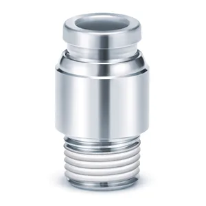 KQB2S One Touch Bağlantı elemanı, Hortum-Male Thread Connection, Metric Boyut G, Hexagon Socket Head Male Konnektör - KQB2S