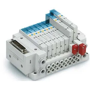 SS5Y3-10 SS5Y3-10, 3000 Series Manifold, D-sub Konnektör, Flat Ribbon Kablo (IP40), Side Ported