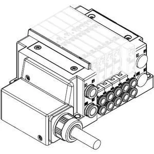 SS5Y3-10L SS5Y3-10L, 3000 Series Manifold, Lead Wire (IP67), Side Ported