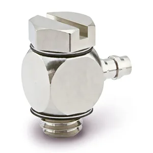 M5ALH Specialty Fitting, Miniature, Barb Elbow, External Nut - M5ALH